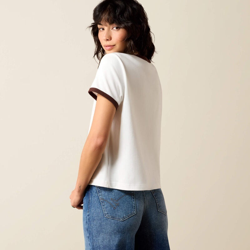 Ariat Womens Sundance T-Shirts - Parchment