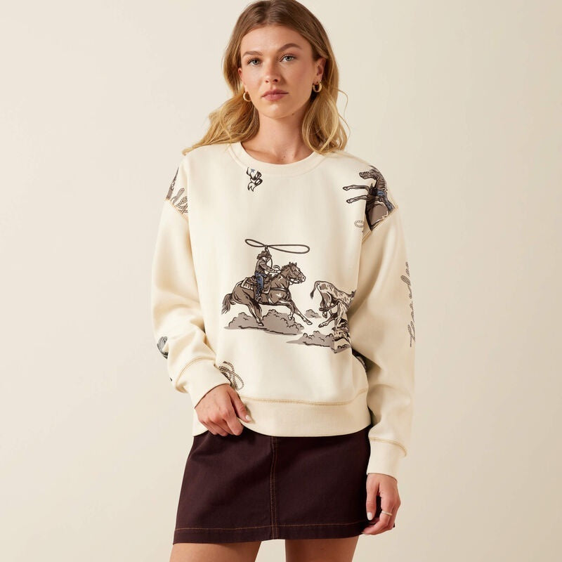Ariat Womens Rancher Sweatshirts - Parchment