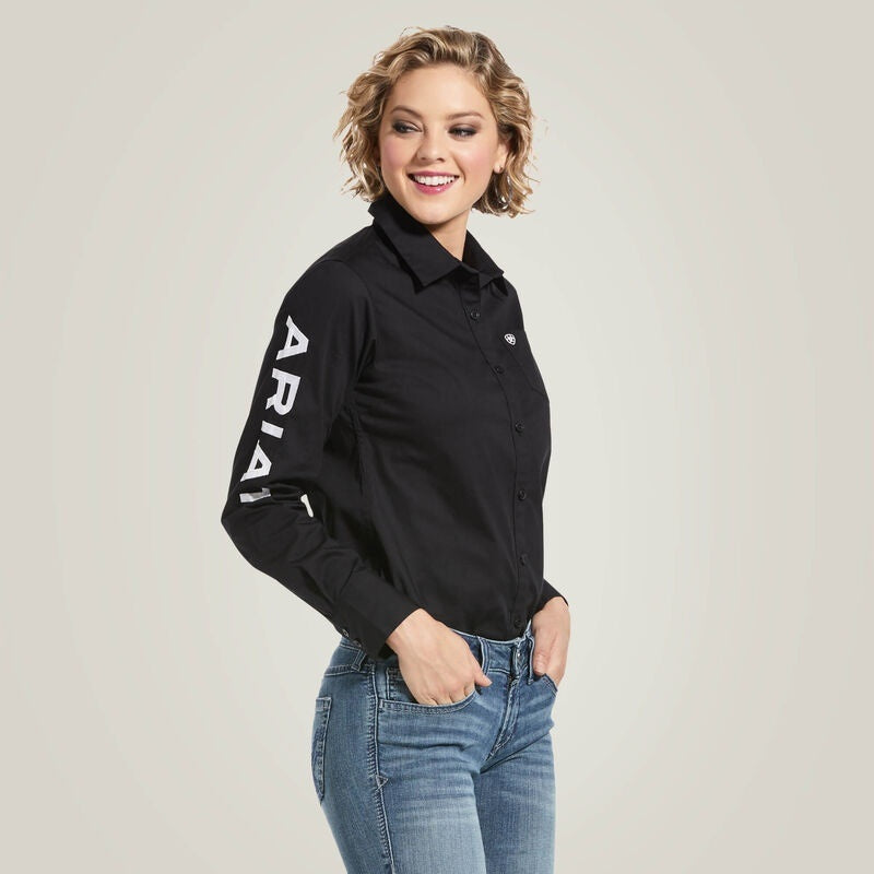 Ariat Womens Team Kirby Stretch Shirts - Black