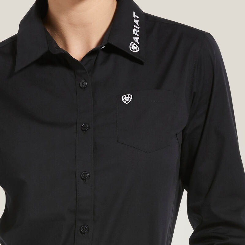 Ariat Womens Team Kirby Stretch Shirts - Black