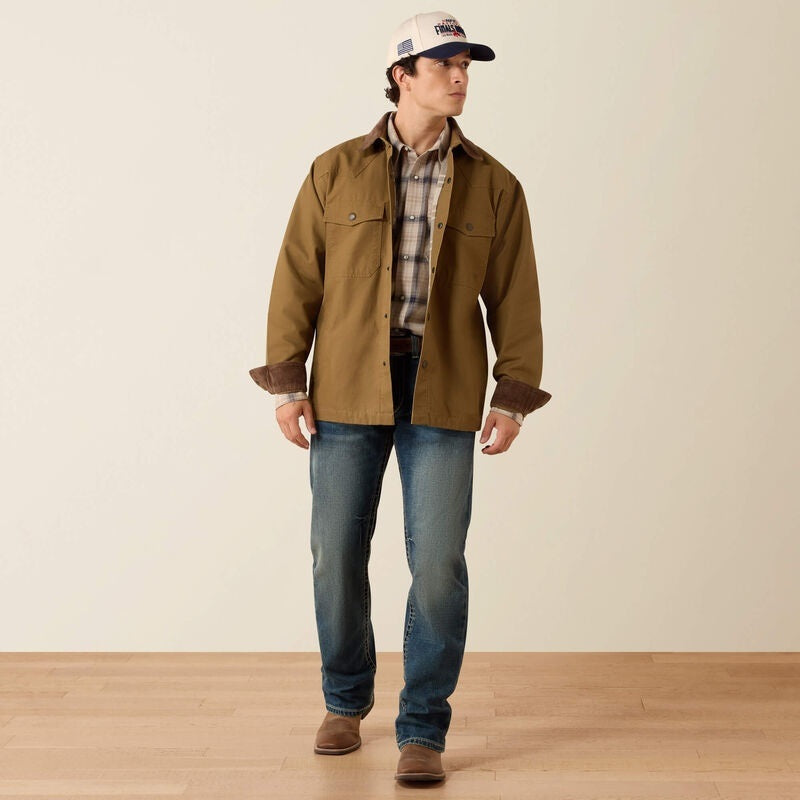 Ariat Mens Rebar Canvas Shirt Jackets - Khaki