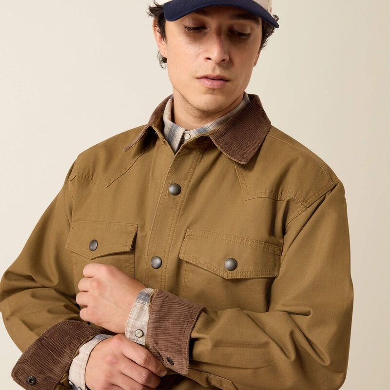 Ariat Mens Rebar Canvas Shirt Jackets - Khaki