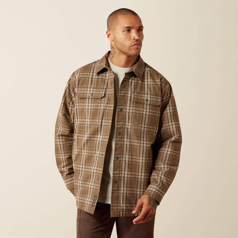 Ariat Rebar Flannel Insulated Shirt Jackets - Canteen