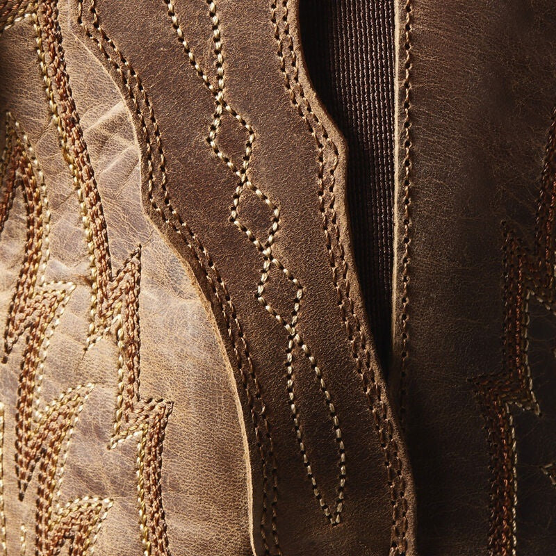 Ariat Womens Heriatge X Toe Elastic Wide Calf Western Boots - Distressed Brown