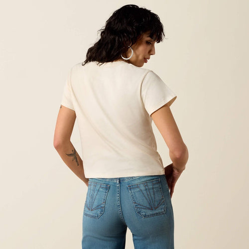 Ariat Womens One In the West T-Shirts - Natural