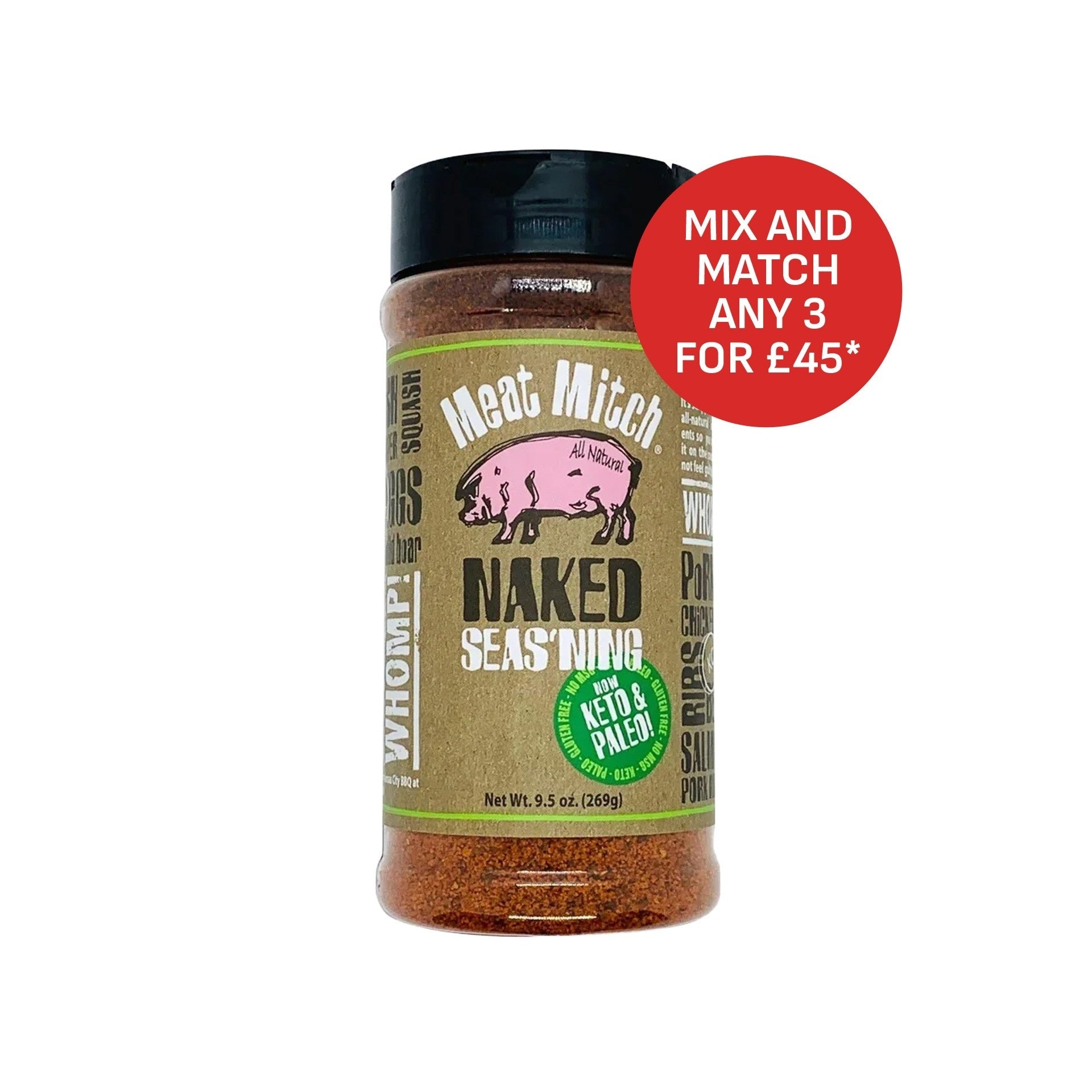 Meat Mitch 'Naked' All - Natural BBQ Seas'ning- 269g (9.5oz)