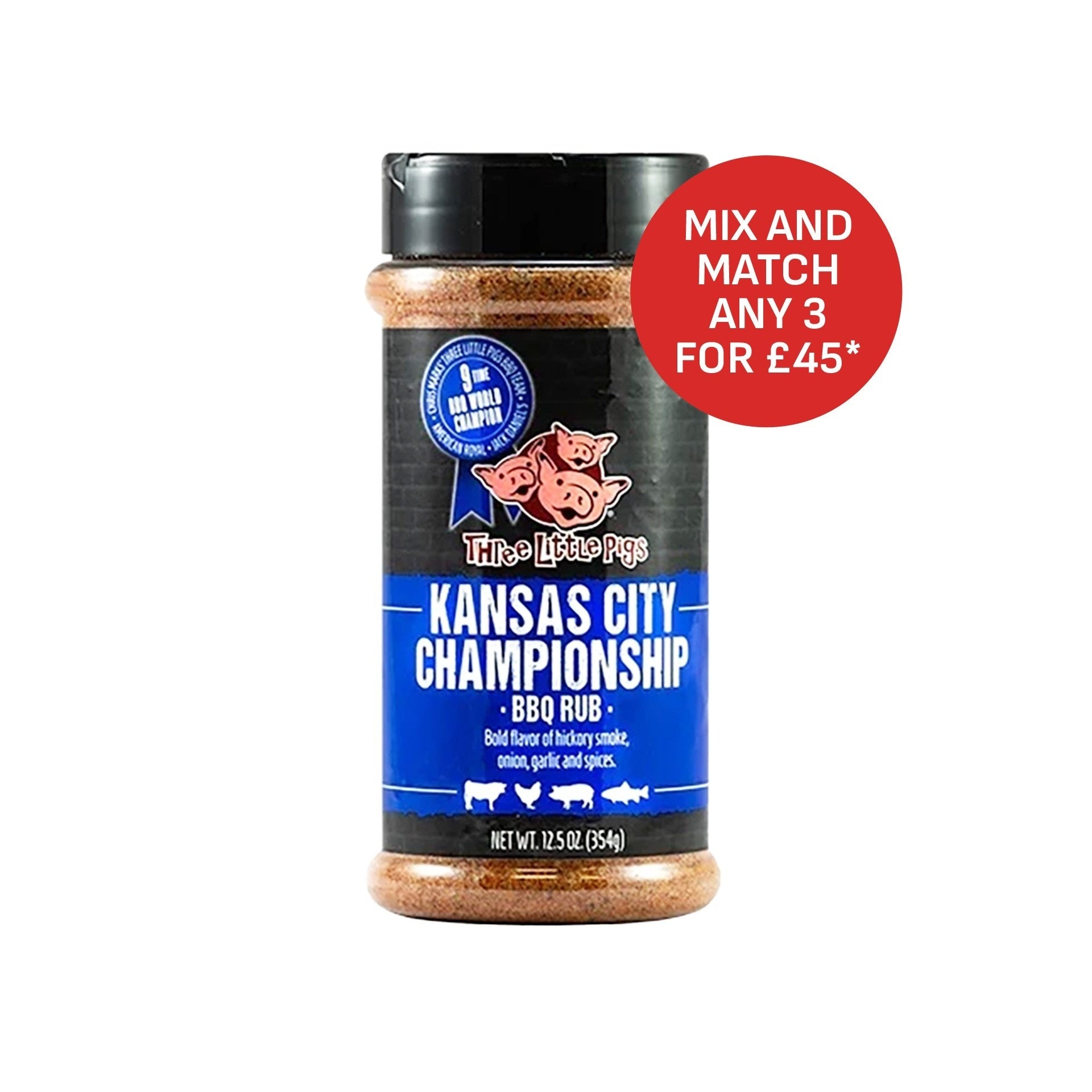 Three Little Pigs 'Championship' BBQ Rub - 354g (12.5oz)