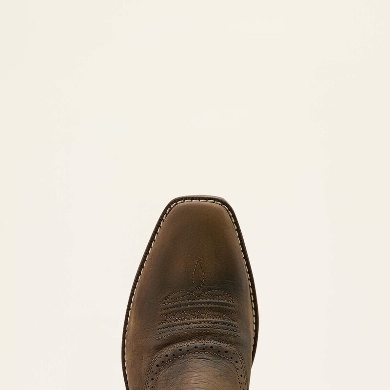 Ariat Mens Hybrid Roughstock Antler Square Toe Cowboy Boots - Wild Taupe