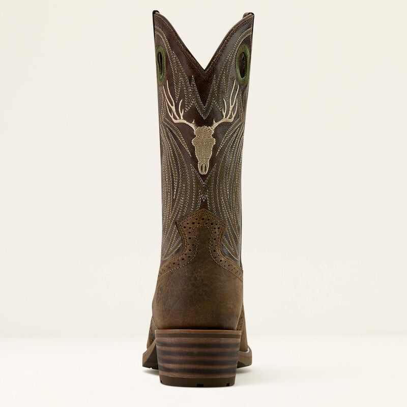 Ariat Mens Hybrid Roughstock Antler Square Toe Cowboy Boots - Wild Taupe