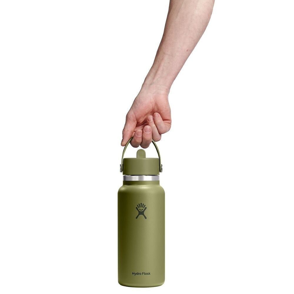 Hydroflask 32oz (946ml) Wide Mouth with Flex Straw Caps