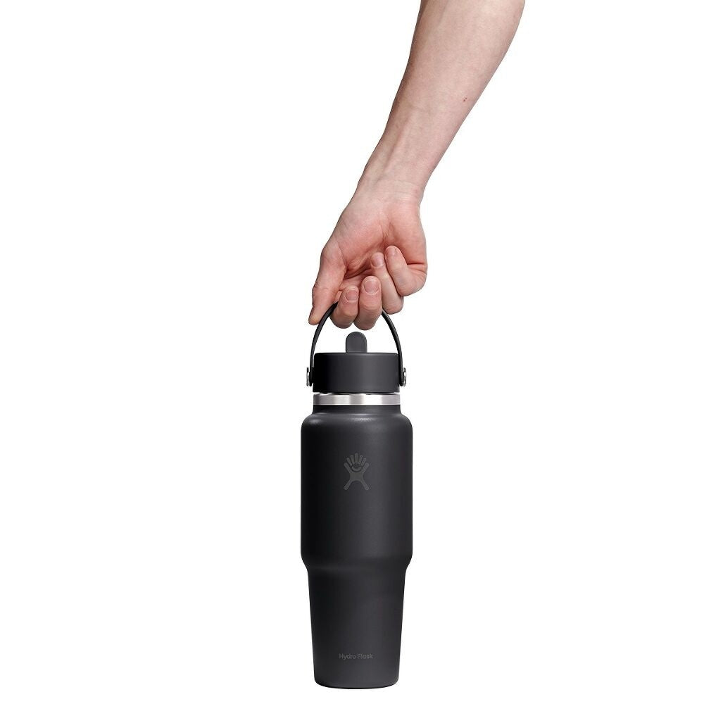 Hydroflask 32oz (946ml) Wide Mouth Travel Bottle with Flex Straw Caps