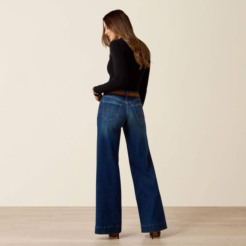Ariat Womens High Rise Revel Vilma Ultrastretch Wide Leg Jeans - Norwalk