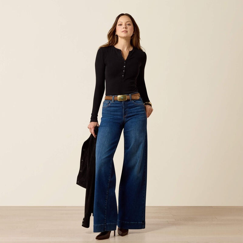 Ariat Womens High Rise Revel Vilma Ultrastretch Wide Leg Jeans - Norwalk
