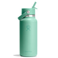 Hydroflask 32oz (946ml) Wide Mouth Travel Bottle with Flex Straw Cap - Mermaid Green