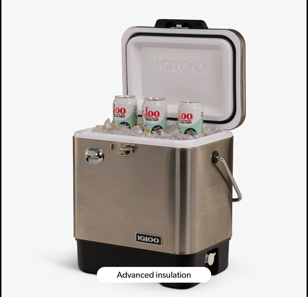 Igloo Legacy 20QT Cooler - Stainless Steel
