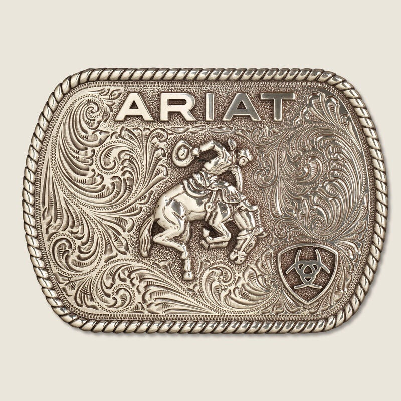 Ariat Mens Rectangular Buckle Saddle Bronc Motif