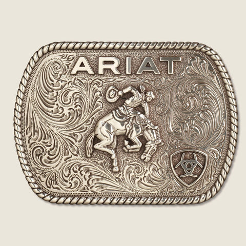 Ariat Mens Rectangular Buckle Saddle Bronc Motif