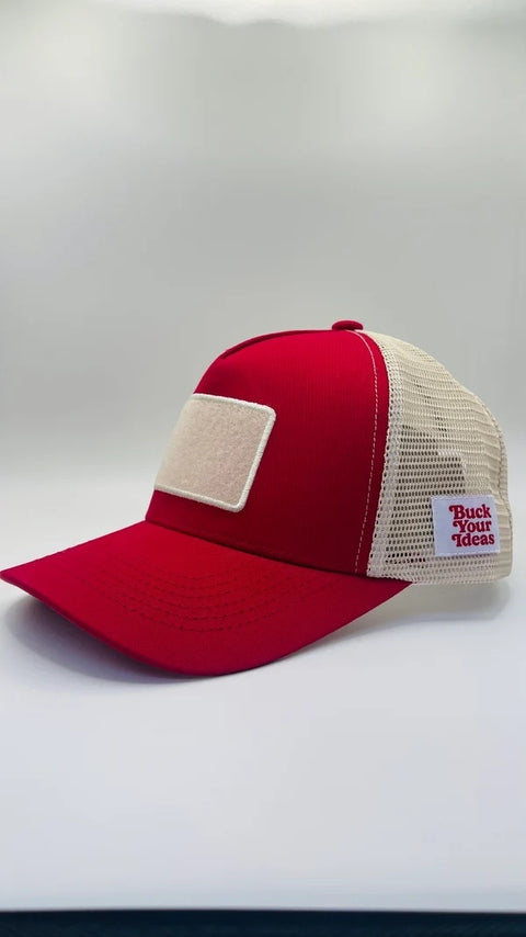 Buck Your Ideas Velcro Patch Cap - Red