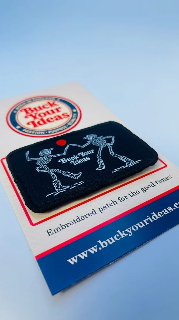 Buck Your Ideas Dancing Skeletons Velcro Patch