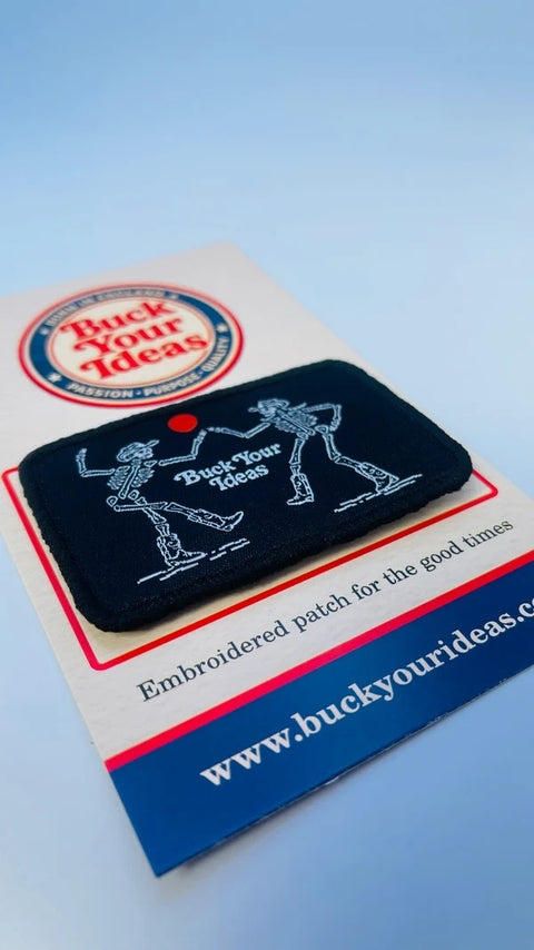 Buck Your Ideas Dancing Skeletons Velcro Patch
