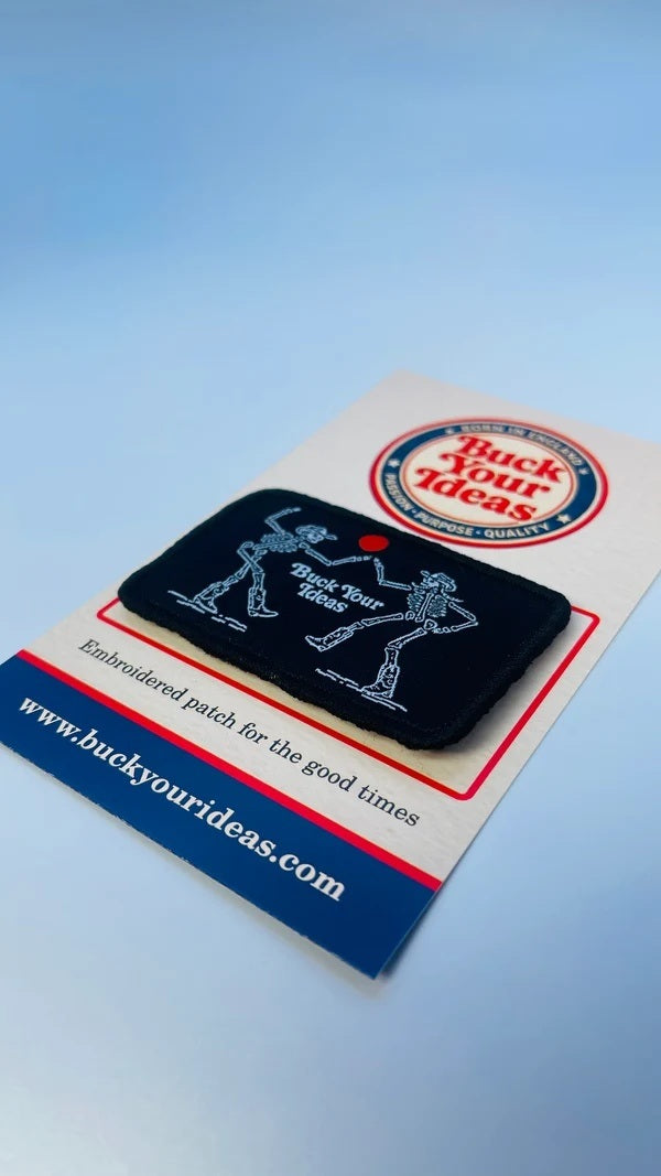 Buck Your Ideas Dancing Skeletons Velcro Patch