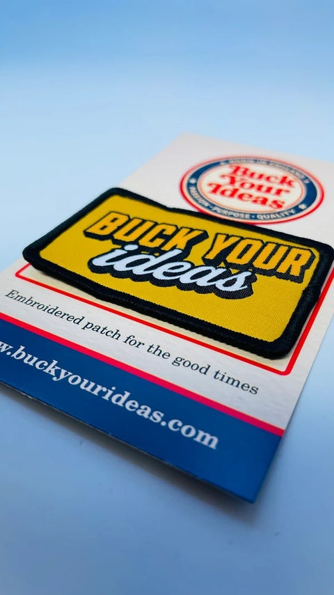 Buck Your Ideas Bold Yellow Logo Velcro Patch