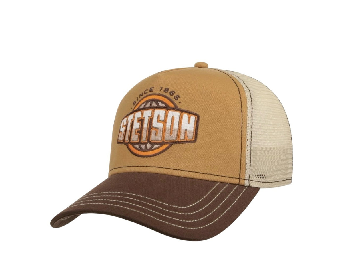 Stetson Classic Globe Trucker Cap - Camel