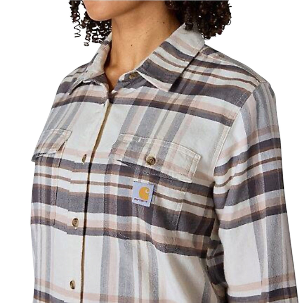 Carhartt Womens TENCEL Fibre Series Relaxed Fit Long Sleeve Flannel Shirts