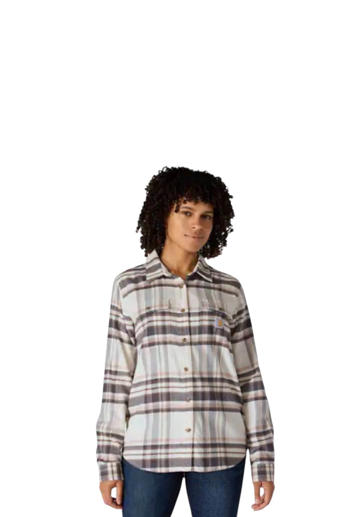 Carhartt Womens TENCEL Fibre Series Relaxed Fit Long Sleeve Flannel Shirts