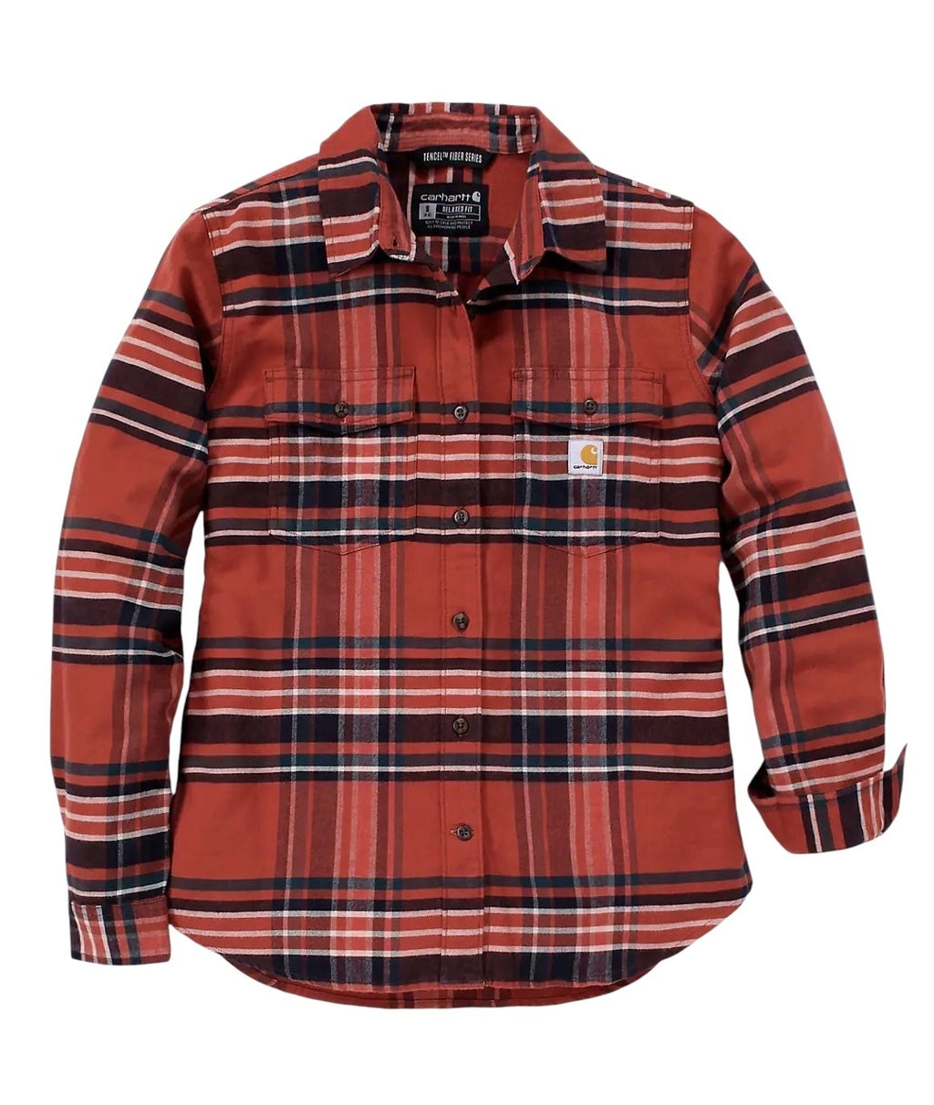Carhartt Womens TENCEL Fibre Series Relaxed Fit Long Sleeve Flannel Shirts