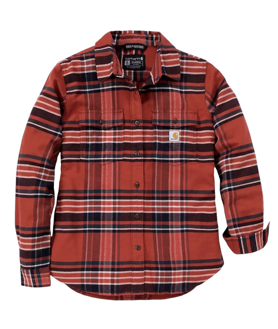 Carhartt Womens TENCEL Fibre Series Relaxed Fit Long Sleeve Flannel Shirts