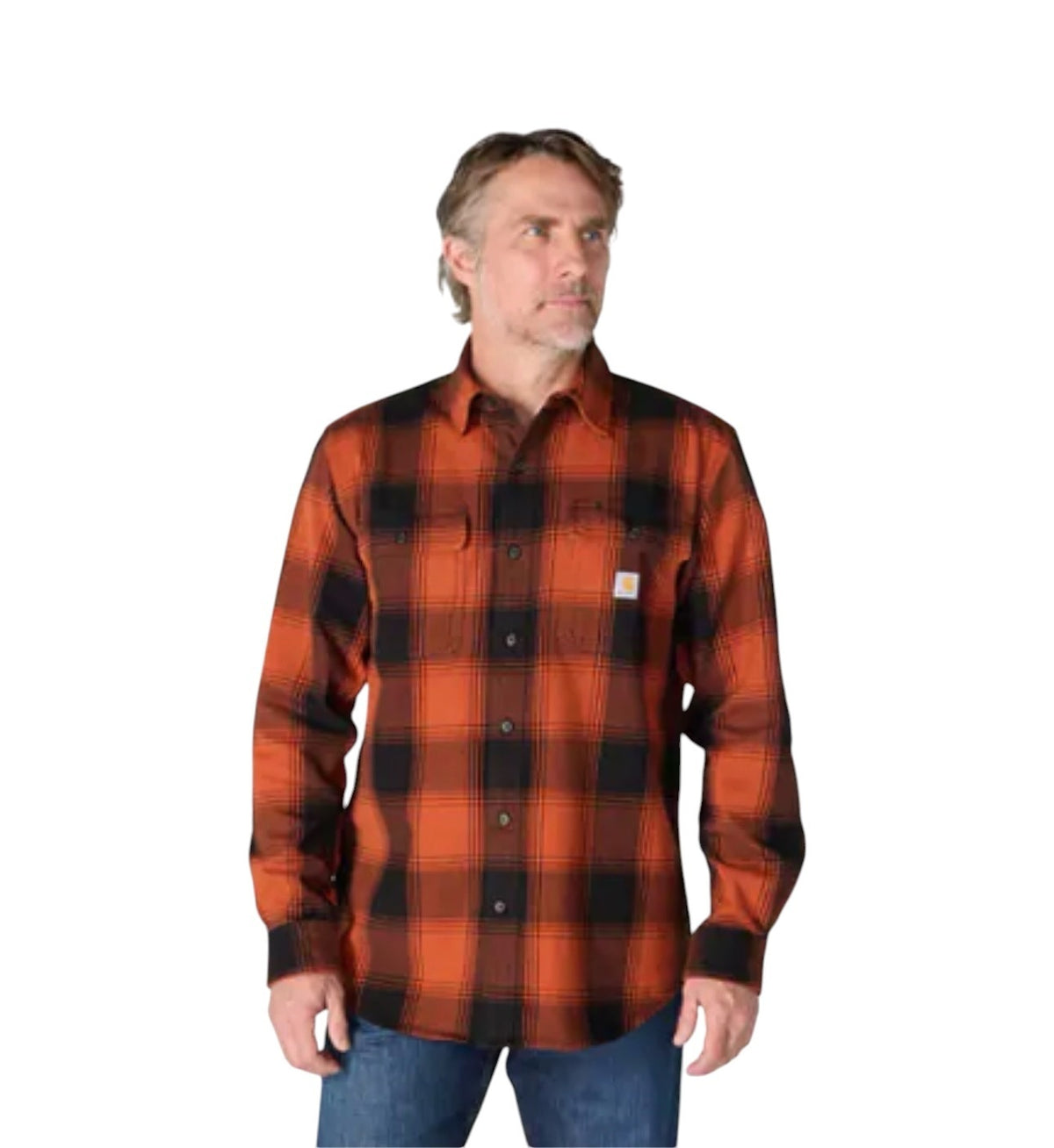 Carhartt M Loose Fit Heavyweight Flannel Long-Sleeve Plaid Shirts