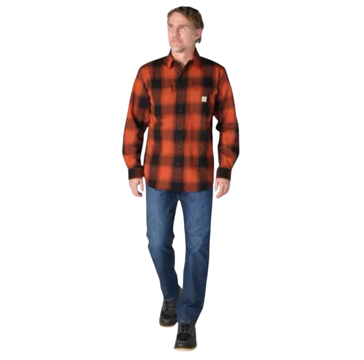 Carhartt M Loose Fit Heavyweight Flannel Long-Sleeve Plaid Shirts