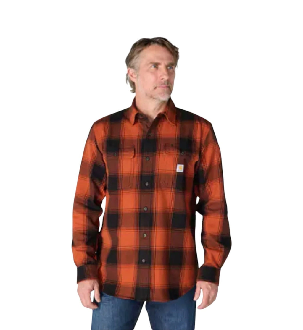 Carhartt M Loose Fit Heavyweight Flannel Long-Sleeve Plaid Shirts
