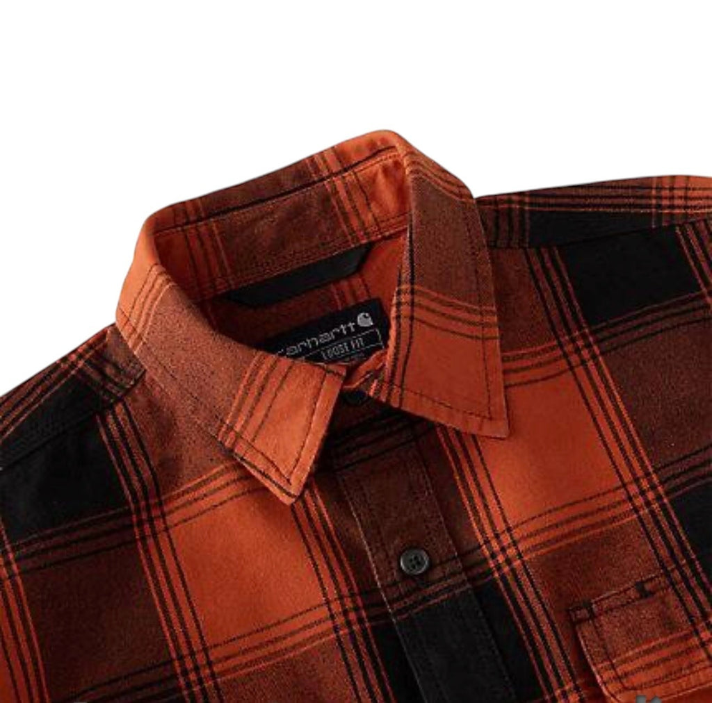 Carhartt M Loose Fit Heavyweight Flannel Long-Sleeve Plaid Shirts