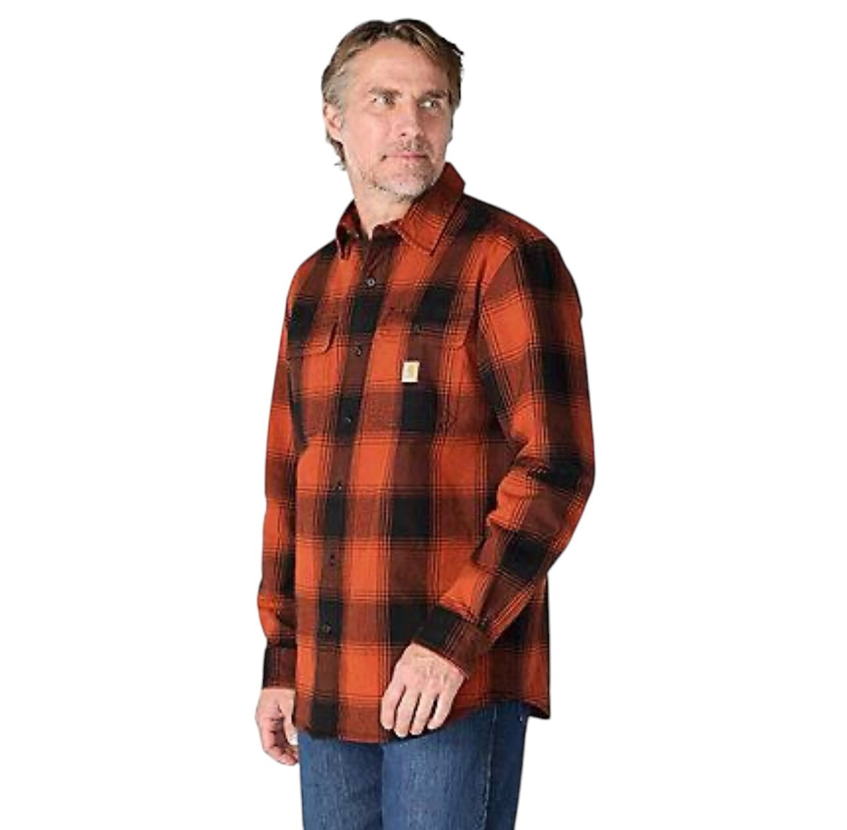 Carhartt M Loose Fit Heavyweight Flannel Long-Sleeve Plaid Shirts
