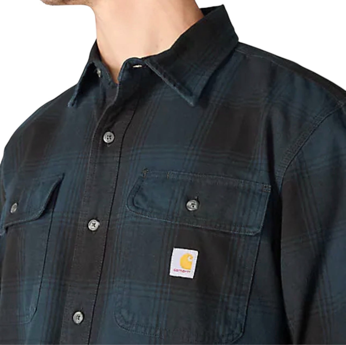 Carhartt M Loose Fit Heavyweight Flannel Long-Sleeve Plaid Shirts