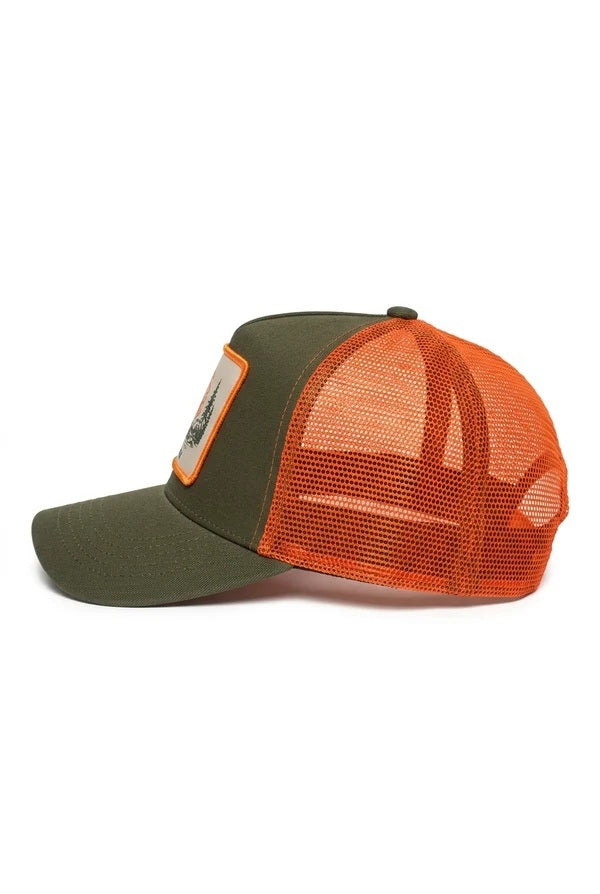 Buck Your Ideas Flaming Buckers Trucker Cap - Orange / Green