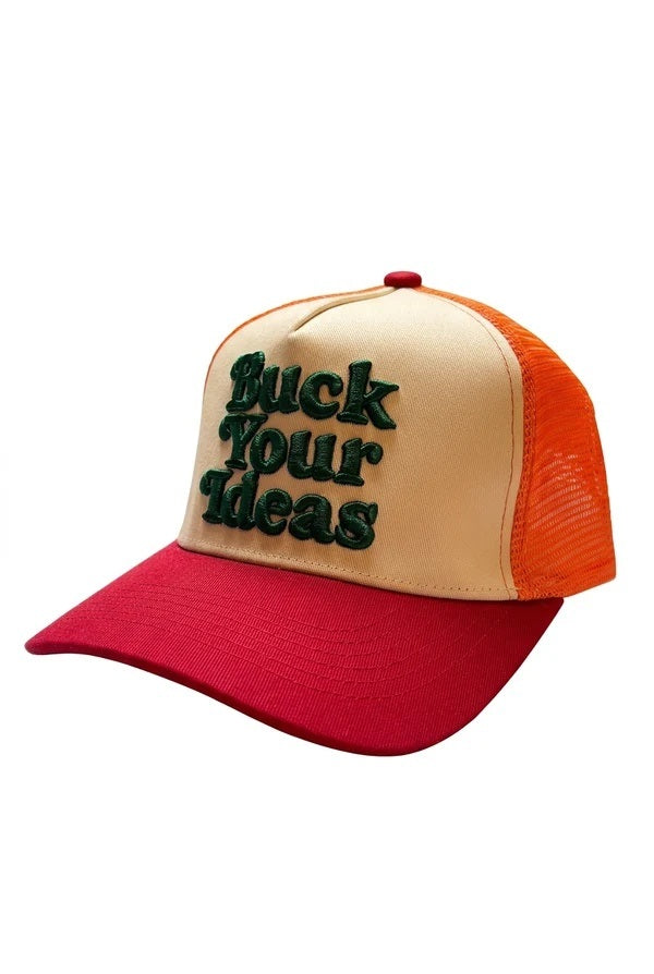 Buck Your Ideas Cactus Candy Cap - Red Orange & Green