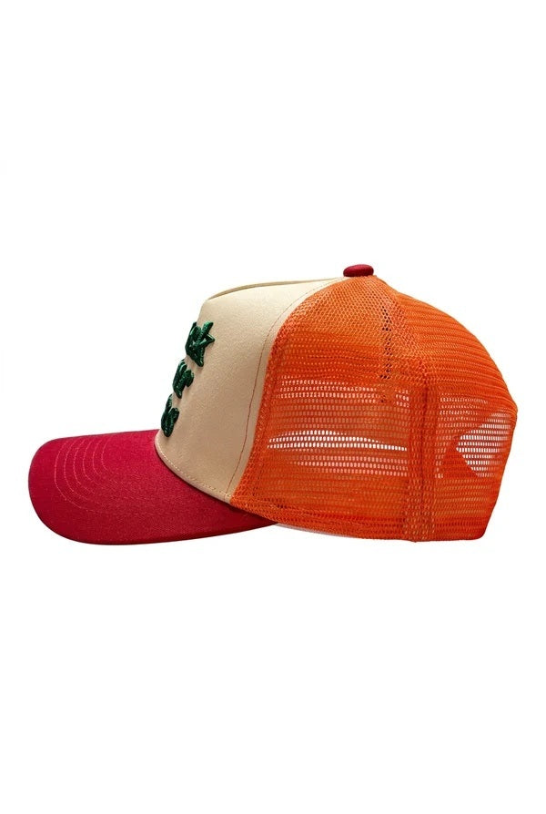 Buck Your Ideas Cactus Candy Cap - Red Orange & Green