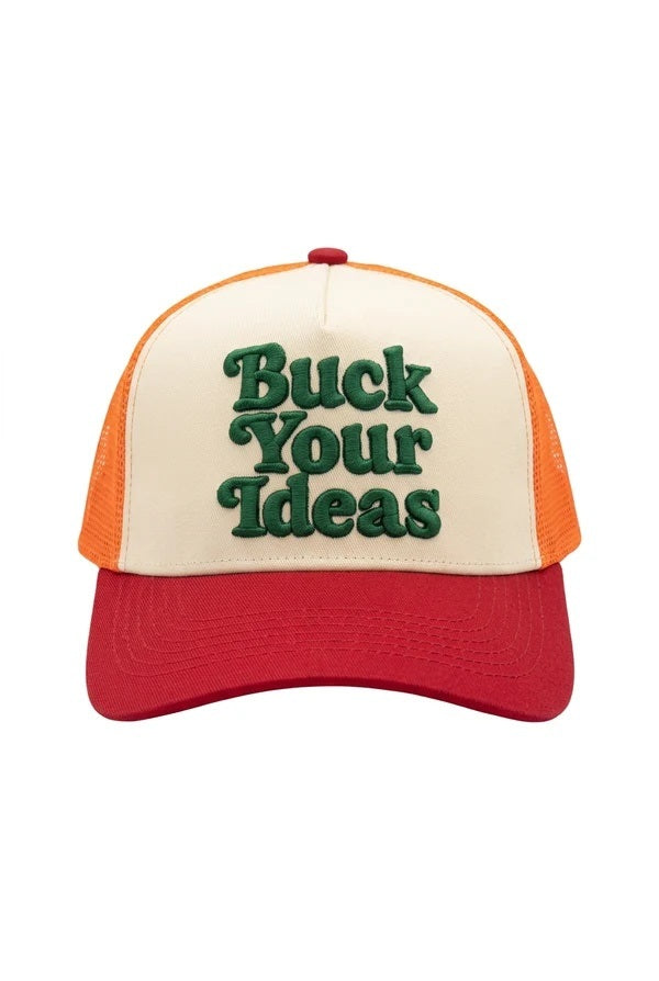 Buck Your Ideas Cactus Candy Cap - Red Orange & Green