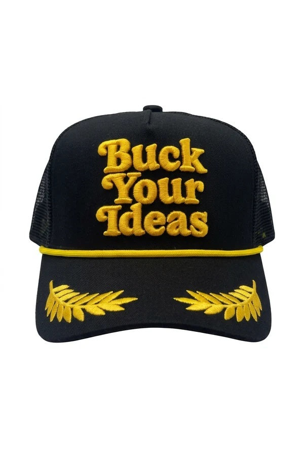 Buck Your Ideas True Trucker Cap - Black / Gold
