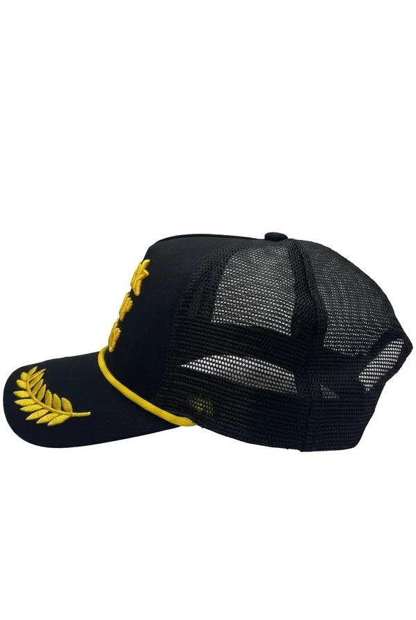 Buck Your Ideas True Trucker Cap - Black / Gold