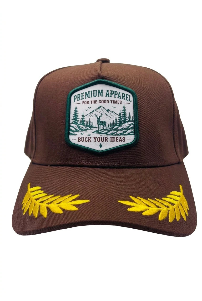 Buck Your Ideas Feather Mountain Cap - Brown