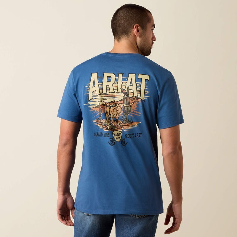 Ariat Lone Longhorn T-Shirts - Grisalle