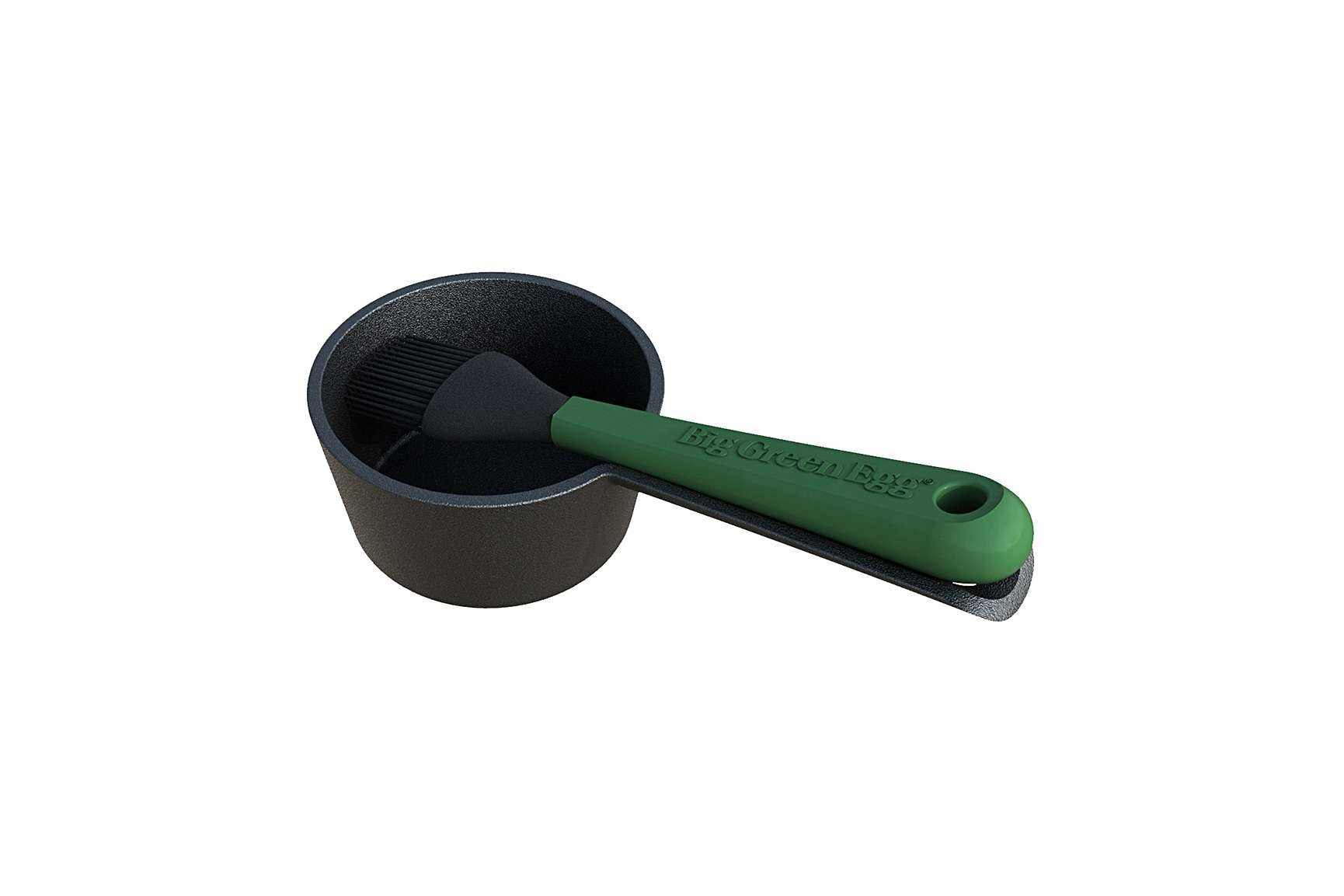 Big Green Egg Cast Iron Saucepot with Basting Brush