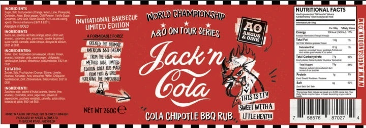 Jack & Cola BBQ Rub 260g