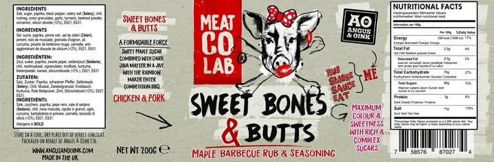 Sweet Bones & Butts Rub 200g