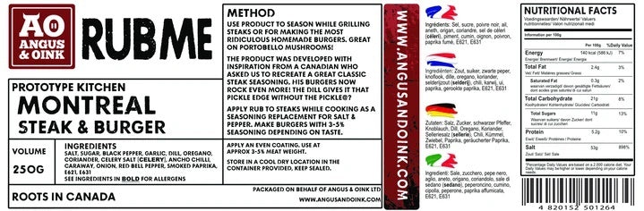 Montreal Steak Burger Seasoning 250g