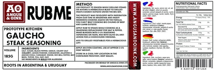 Gaucho Chimichurri Rub 220g